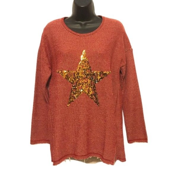 Sequin Star Women's Sweater - Picture 2 of 10